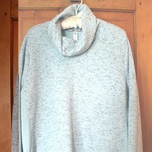 RBX Baby Blue Cowl Neck Pullover with Thumb Holes